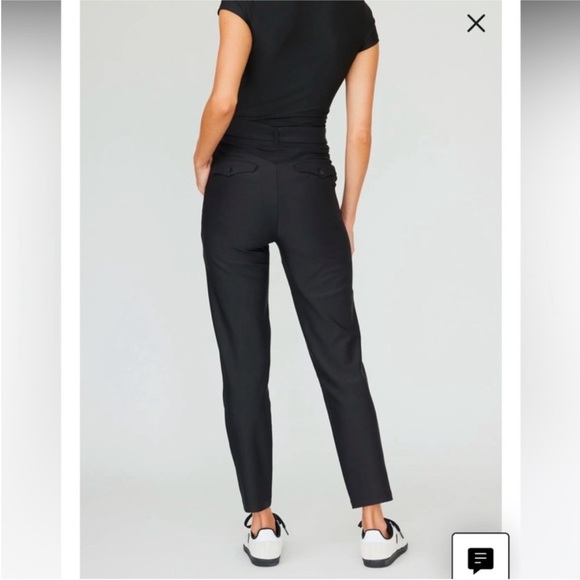 Goldie Byrd Belted Hybrid Pants Golf Straight leg high waist Black Medium NWT - Picture 4 of 14